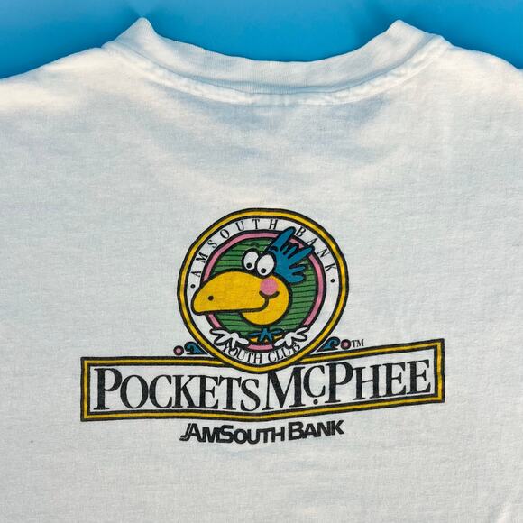 90s AmSouth Bank Pockets McPhee tshirt 1990s vintage - Picture 1 of 5